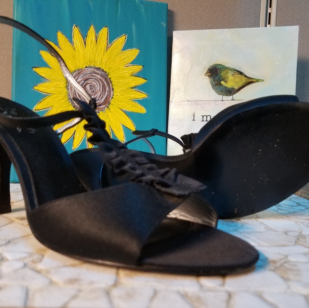 A Touch of Nina Black Satin shoes
